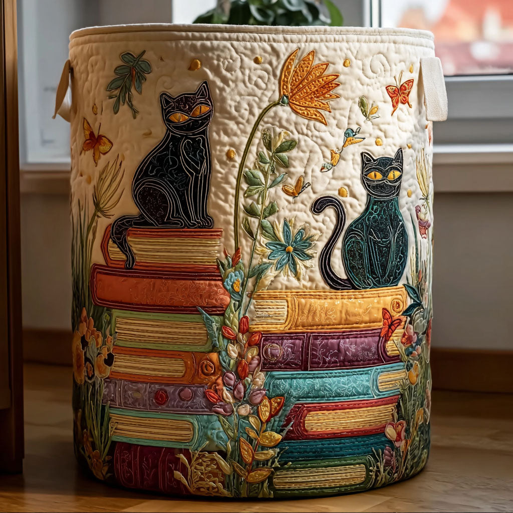 Paws Page and Petals Quilted Laundry Basket NCU0PTT2487