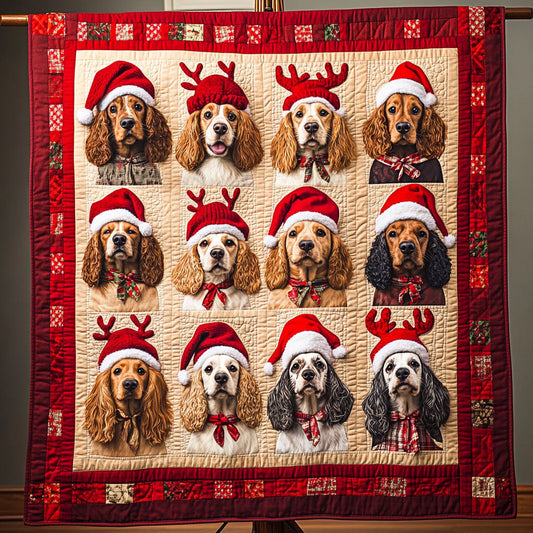 Paws of Christmas Quilted Blanket NCU0PT2181