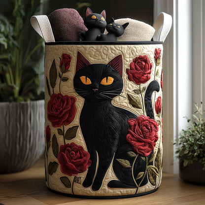 Pawtrait in Bloom Quilted Laundry Basket NCU0PTT1172