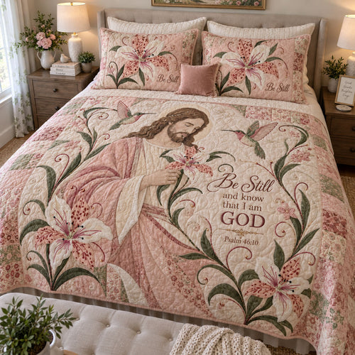 Peace Be Still 3-Piece Quilted Bedding Set NCU0PTT3462