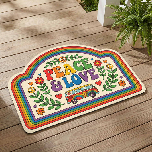 Peace Garden Custom Shape Doormat NCU0NXD1797
