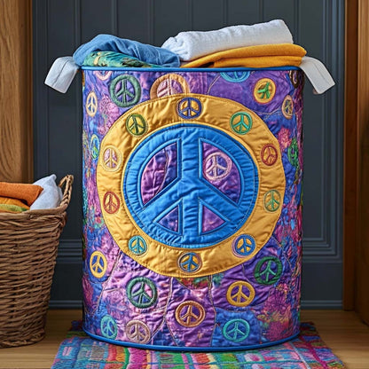 Peace Harmony Quilted Laundry Basket NCU0NXD184