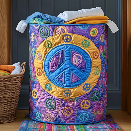 Peace Harmony Quilted Laundry Basket NCU0NXD184