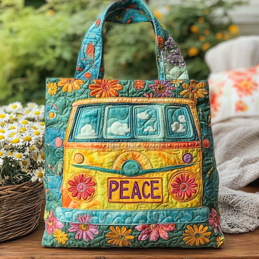 Peace Journey Quilted Tote Bag NCU0NXD589