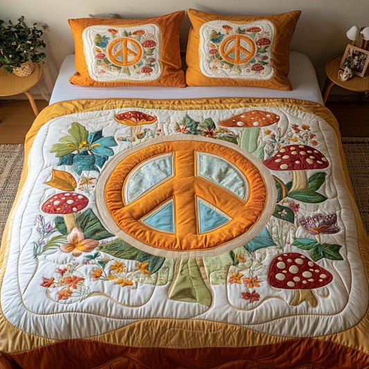 Peace Palette 3-Piece Quilted Bedding Set NCU0NT2165