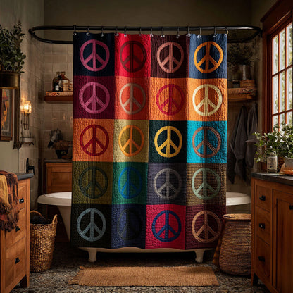 Peace Patch Shower Curtain NCU0NNT2911