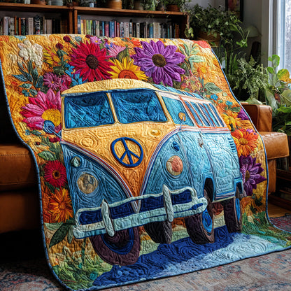 Peace Ride Quilted Blanket NCU0PVL789