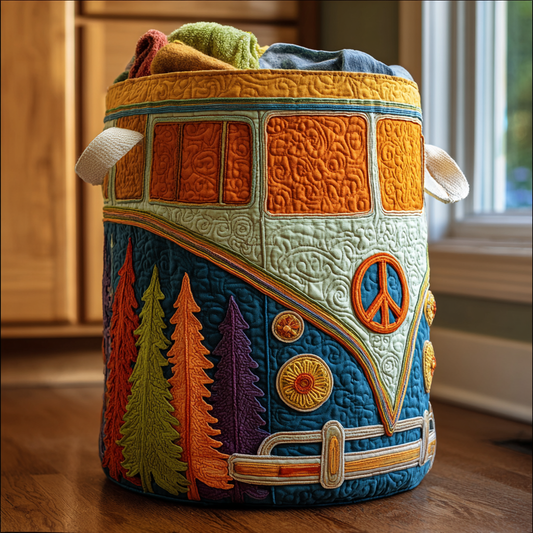 Peace Road Quilted Laundry Basket NCU0DDK1104