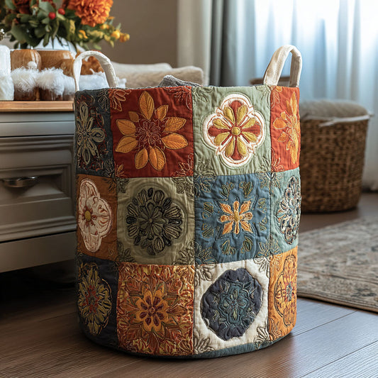 Peace Spiral Quilted Laundry Basket NCU0PTT749