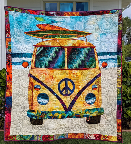 Peaceful Beach Journey Quilted Blanket NCU0PT075