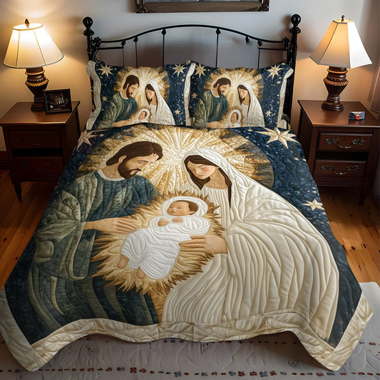 Peaceful Blessings 3-Piece Quilted Bedding Set NCU0VL756