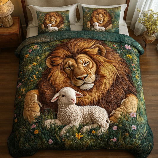 Peaceful Embrace 3-Piece Quilted Bedding Set NCU0NNT311