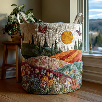 Peaceful Hills Quilted Laundry Basket NCU0PTT2607