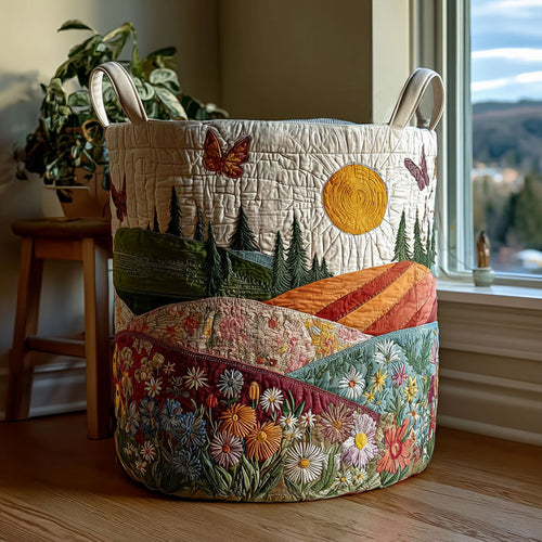 Peaceful Hills Quilted Laundry Basket NCU0PTT2607