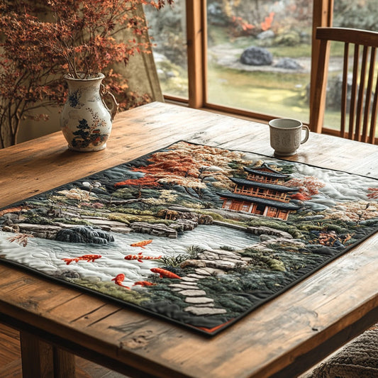 Peaceful Koi Quilted Table Topper NCU0DV663