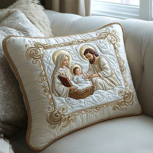 Peaceful Manger Moment Quilted Bedding Pillow Case NCU0DV017