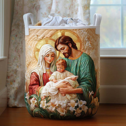 Peaceful Manger Quilted Laundry Basket NCU0NNT1626
