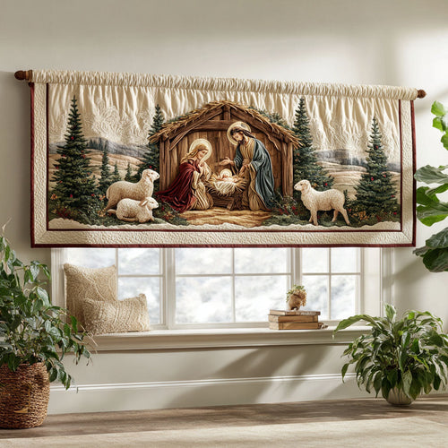 Peaceful Manger Quilted Valance NCU0NTV459