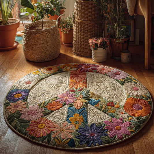 Peaceful Meadow Quilted Round Mat NCU0DQQ0222