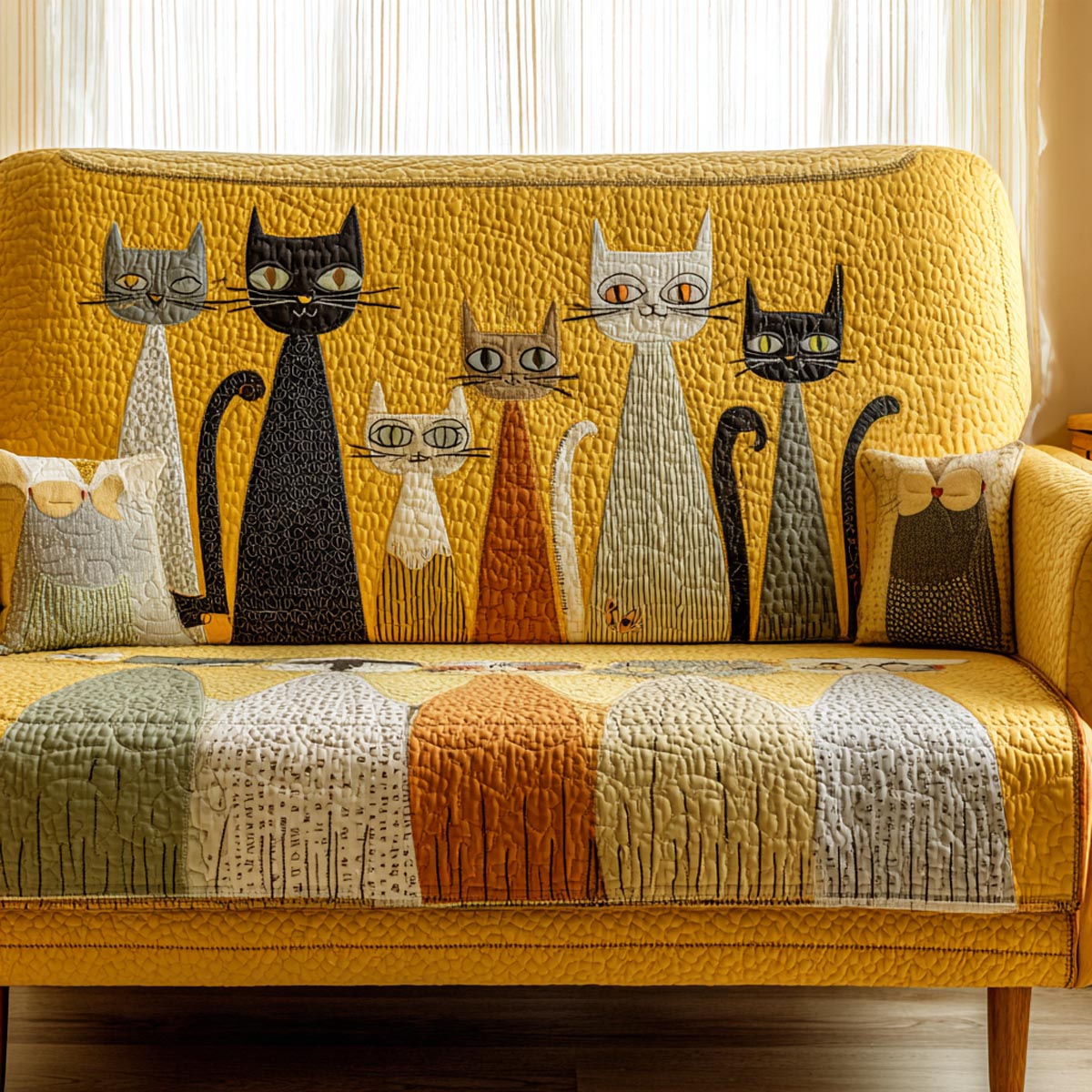 Peaceful Paws Quilted Sofa Cover NCU0DV1878