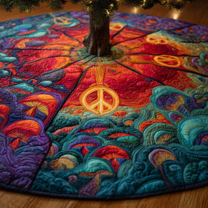 Peaceful Spiral Grove Quilted Tree Skirt NCU0NXD1070