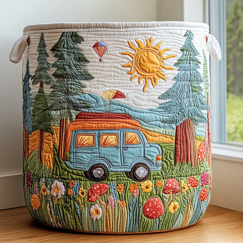 Peaceful Trip Quilted Laundry Basket NCU0DDK1604