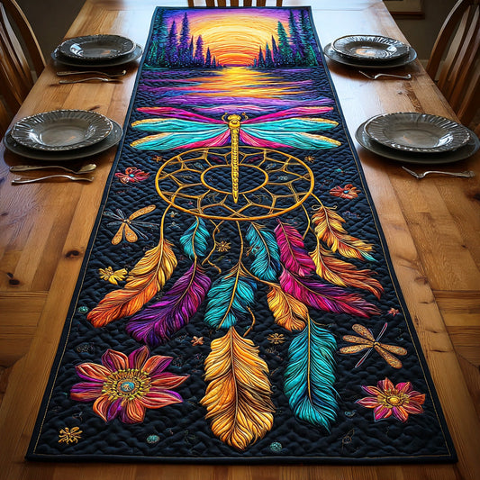 Peaceful Water Dance Quilted Table Runner NCU0NTD826