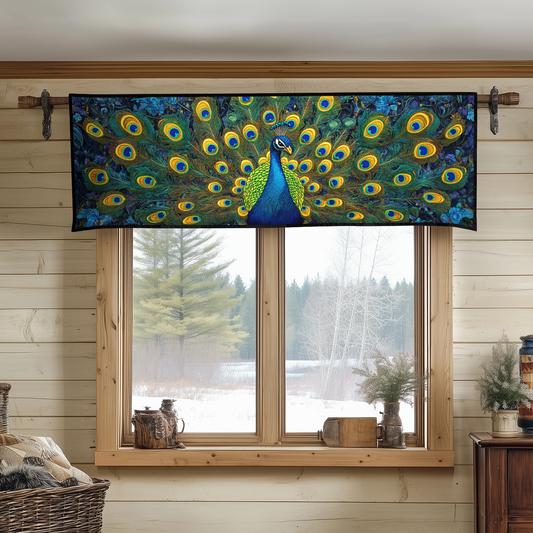 Peacock Glory Quilted Valance NCU0DDK1045