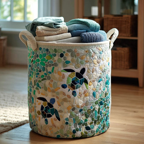 Pebble Glow Quilted Laundry Basket NCU0NTV192