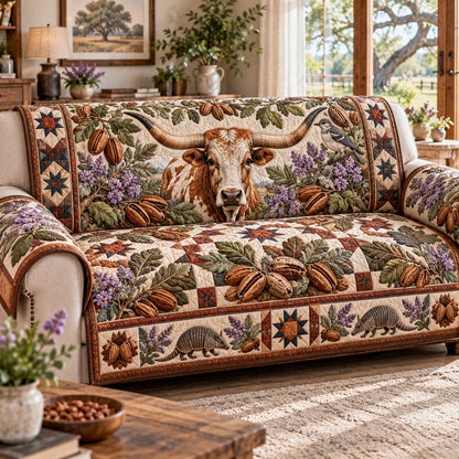 Pecan Grove Quilted Sofa Cover NCU0NTD2460