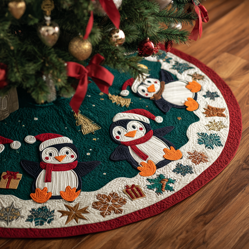 Penguin Home Christmas Quilted Tree Skirt NCU0DDK1861
