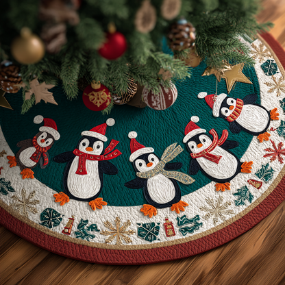 Penguin Magic Christmas Quilted Tree Skirt NCU0DDK1862