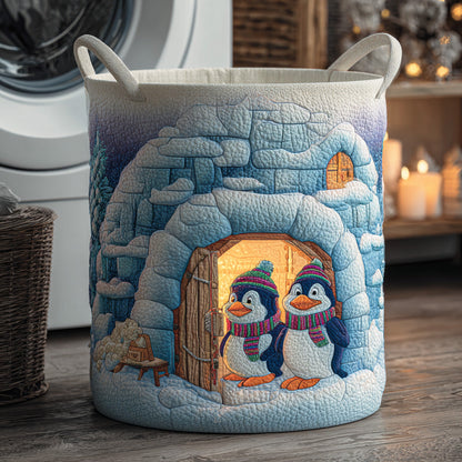 Penguin Snow Journey Quilted Laundry Basket NCU0NTD1100