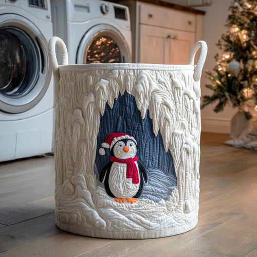 Penguin Winter Glow Quilted Laundry Basket NCU0NTD1101