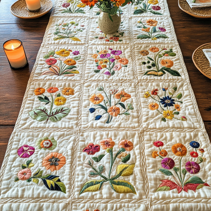 Petal Bliss Quilted Table Runner NCU0NVH455