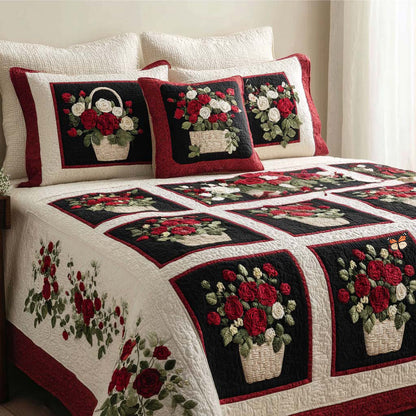 Petal Cascade 3-Piece Quilted Bedding Set NCU0NNT2533