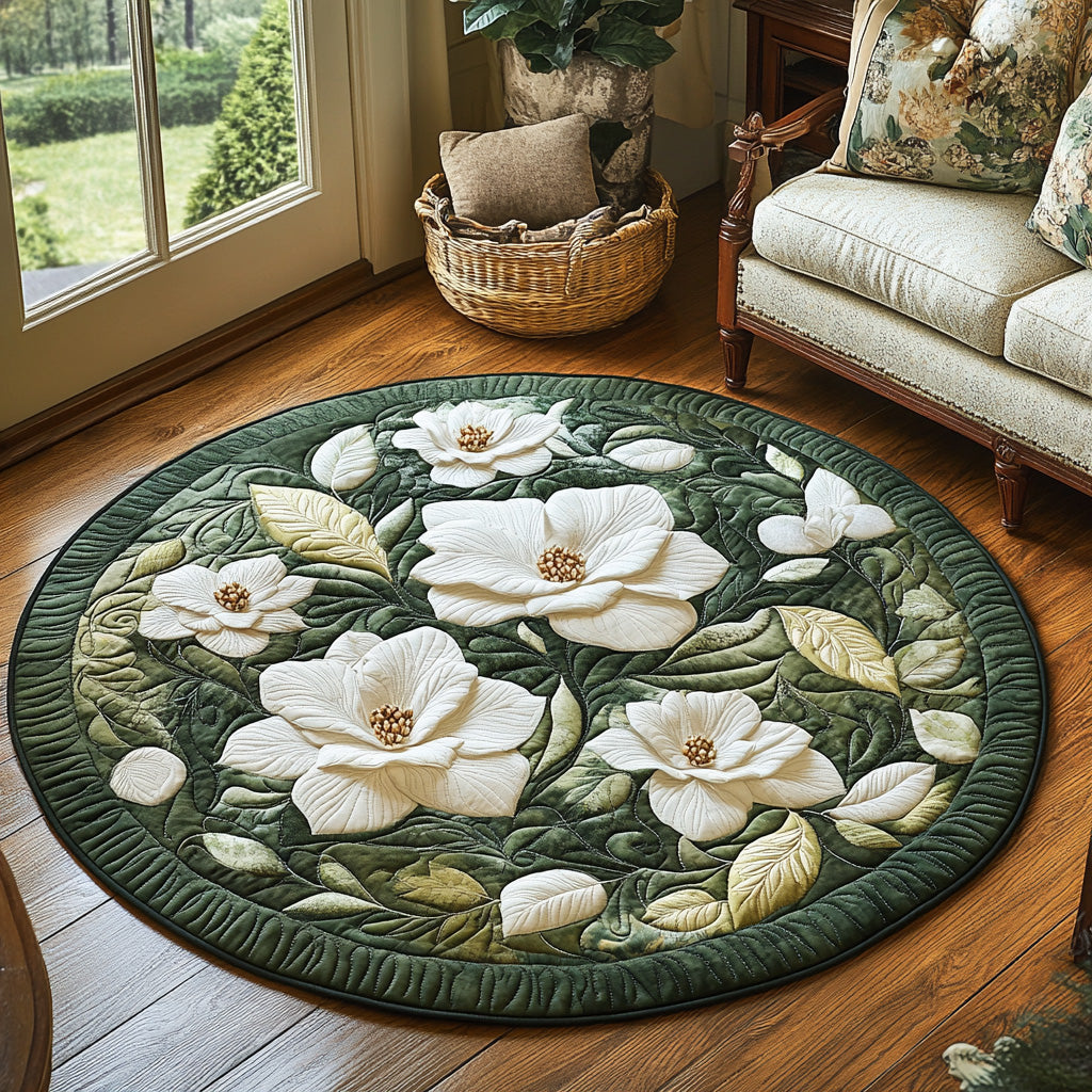 Petal Charm Quilted Round Mat NCU0DV872