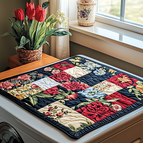 Petal Charm Quilted Washer and Dryer Cover NCU0DDK1074