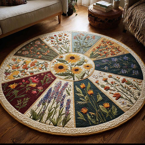 Petal Dance Quilted Round Mat NCU0NNT2013