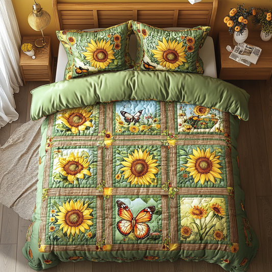 Petal Dream 3-Piece Quilted Bedding Set NCU0DDK481