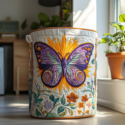Petal Flight Quilted Laundry Basket NCU0DV674