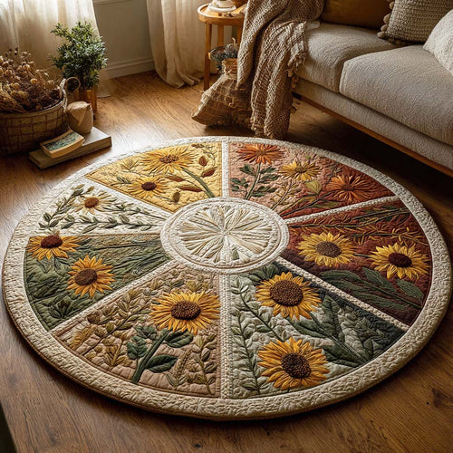 Petal Garden Quilted Round Mat NCU0NNT2014