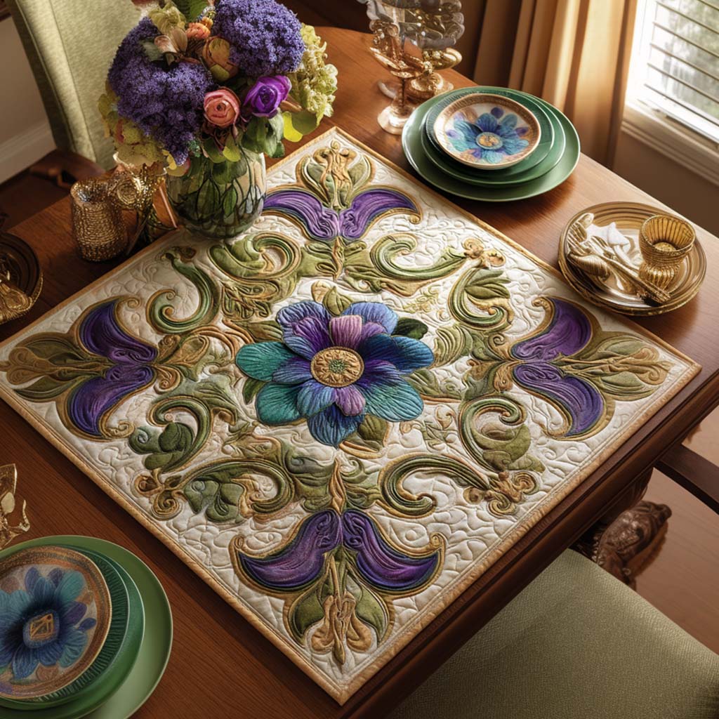 Petal Grace Quilted Table Topper NCU0NNT1137