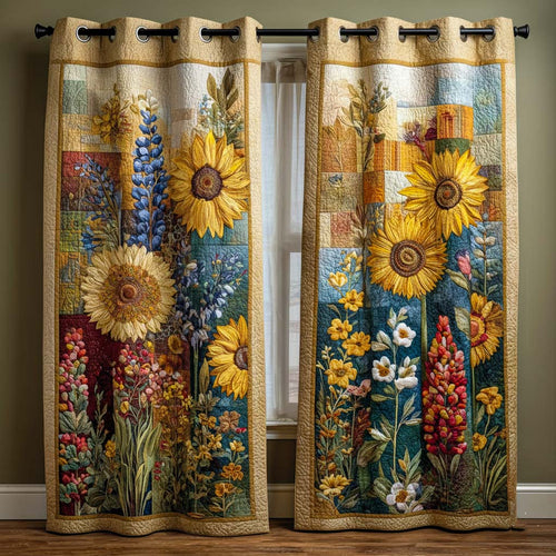Petal Harmony Quilted Curtains NCU0NNT2444