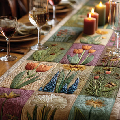 Petal Harmony Quilted Table Runner NCU0DV2004