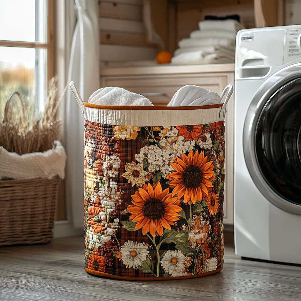 Petal Joy Quilted Laundry Basket NCU0DV711