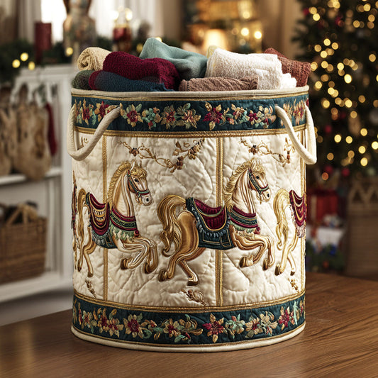 Petal Labyrinth Quilted Laundry Basket NCU0NTV749