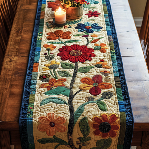 Petal Magic Quilted Table Runner NCU0NVH331