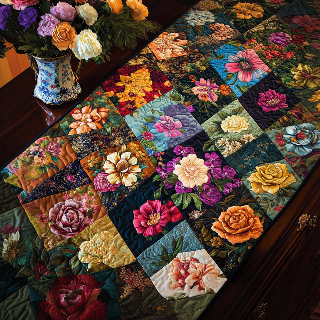 Petal Parade Quilted Table Runner NCU0NNT959
