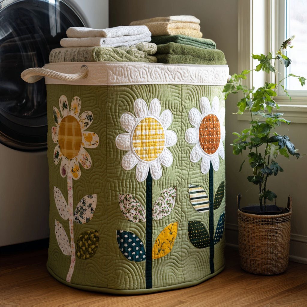 Petal Patch Parade Quilted Laundry Basket NCU0PTT897